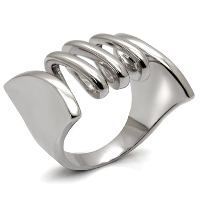 LO1521 - Rhodium Brass Ring with No Stone