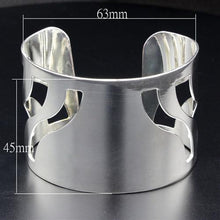 Load image into Gallery viewer, LO1951 - Rhodium Brass Bangle with No Stone
