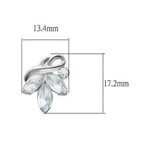 Load image into Gallery viewer, LO1966 - Rhodium White Metal Earrings with Top Grade Crystal  in Clear