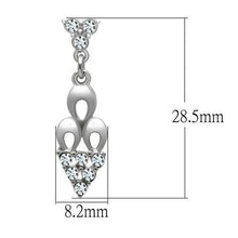 Load image into Gallery viewer, LO1969 - Rhodium White Metal Earrings with Top Grade Crystal  in Clear