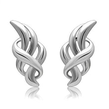 Load image into Gallery viewer, LO1991 - Rhodium White Metal Earrings with No Stone