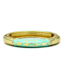 Load image into Gallery viewer, LO2128 - Flash Gold White Metal Bangle with Epoxy  in No Stone
