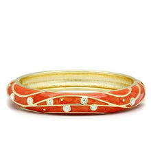 Load image into Gallery viewer, LO2144 - Flash Gold White Metal Bangle with Top Grade Crystal  in Clear