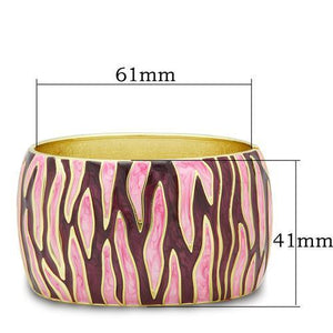 LO2154 - Flash Gold White Metal Bangle with Epoxy  in No Stone