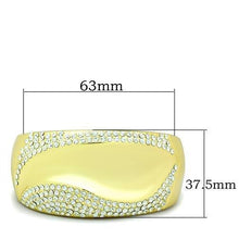 Load image into Gallery viewer, LO2155 - Flash Gold White Metal Bangle with Top Grade Crystal  in Clear