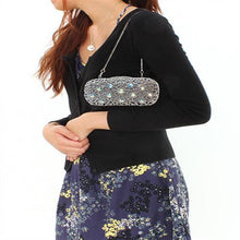 Load image into Gallery viewer, LO2364 - Imitation Rhodium White Metal Clutch with Top Grade Crystal  in White