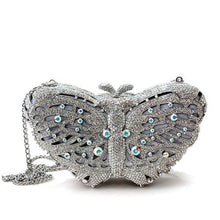 Load image into Gallery viewer, LO2366 - Imitation Rhodium White Metal Clutch with Top Grade Crystal  in White