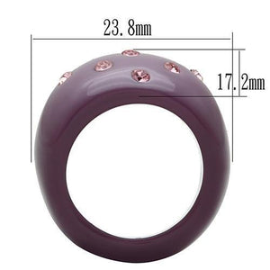 LO2386 -  Resin Ring with Synthetic Synthetic Stone in Multi Color
