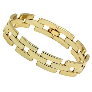 LO2426 - Gold Brass Bracelet with No Stone