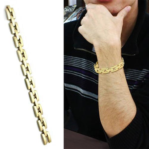 LO2426 - Gold Brass Bracelet with No Stone