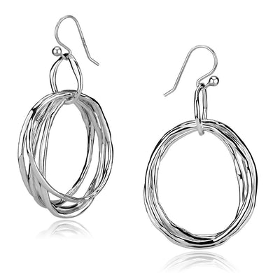 LO2521 - Silver Brass Earrings with No Stone