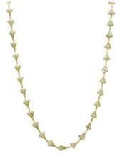 Load image into Gallery viewer, LO2625 - Gold Brass Necklace with Top Grade Crystal  in Clear