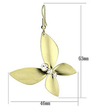 Load image into Gallery viewer, LO2651 - Matte Gold &amp; Gold Iron Earrings with Top Grade Crystal  in Clear