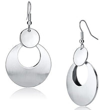 Load image into Gallery viewer, LO2657 - Matte Rhodium &amp; Rhodium Iron Earrings with No Stone