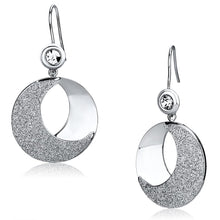 Load image into Gallery viewer, LO2669 - Rhodium Iron Earrings with Top Grade Crystal  in Clear