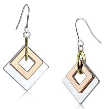 Load image into Gallery viewer, LO2676 - Rhodium + Gold + Rose Gold Iron Earrings with No Stone