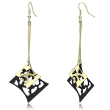 Load image into Gallery viewer, LO2704 - Gold+Ruthenium Iron Earrings with No Stone