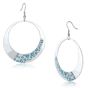 LO2728 - Rhodium Iron Earrings with No Stone