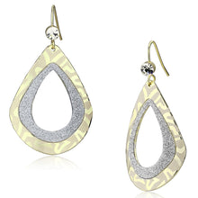 Load image into Gallery viewer, LO2729 - Gold Iron Earrings with Top Grade Crystal  in Clear