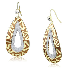 Load image into Gallery viewer, LO2732 - Gold Iron Earrings with Top Grade Crystal  in Clear