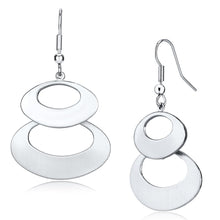 Load image into Gallery viewer, LO2736 - Matte Rhodium &amp; Rhodium Iron Earrings with No Stone