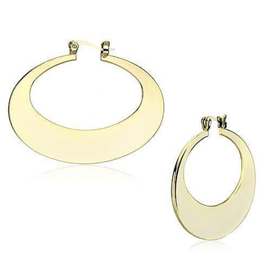 LO2737 Gold Iron Earrings with No Stone in No Stone