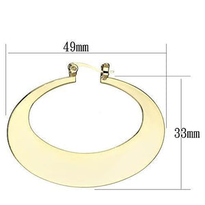 LO2737 Gold Iron Earrings with No Stone in No Stone