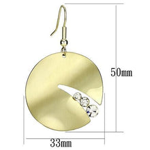 Load image into Gallery viewer, LO2742 - Matte Gold &amp; Gold Iron Earrings with Top Grade Crystal  in Clear