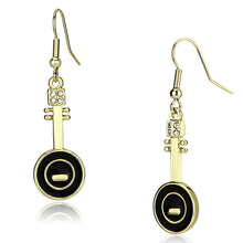 Load image into Gallery viewer, LO2746 - Gold Iron Earrings with Top Grade Crystal  in Clear