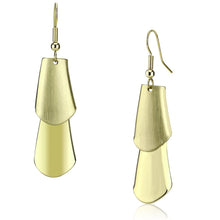 Load image into Gallery viewer, LO2747 - Matte Gold &amp; Gold Iron Earrings with No Stone