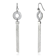 Load image into Gallery viewer, LO2749 - Rhodium Iron Earrings with Top Grade Crystal  in Clear