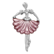 Load image into Gallery viewer, LO2779 - Imitation Rhodium White Metal Brooches with Top Grade Crystal  in Clear