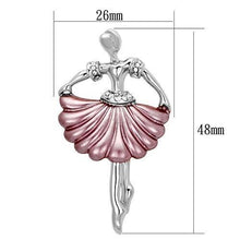 Load image into Gallery viewer, LO2779 - Imitation Rhodium White Metal Brooches with Top Grade Crystal  in Clear