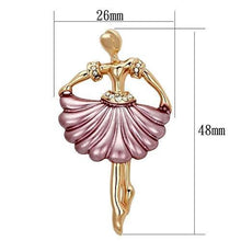 Load image into Gallery viewer, LO2780 - Flash Rose Gold White Metal Brooches with Top Grade Crystal  in Clear