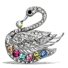 Load image into Gallery viewer, LO2788 - Imitation Rhodium White Metal Brooches with Top Grade Crystal  in Multi Color