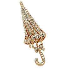 Load image into Gallery viewer, LO2796 - Flash Rose Gold White Metal Brooches with Top Grade Crystal  in Clear