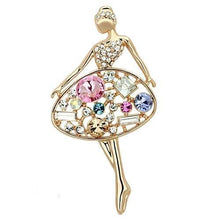 Load image into Gallery viewer, LO2818 - Flash Rose Gold White Metal Brooches with Top Grade Crystal  in Multi Color