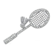 Load image into Gallery viewer, LO2823 - Imitation Rhodium White Metal Brooches with Top Grade Crystal  in Clear