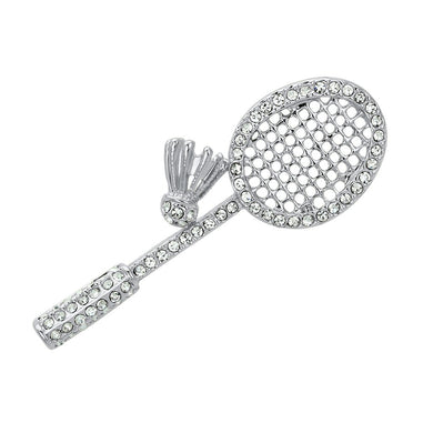 LO2824 - Flash Gold White Metal Brooches with Top Grade Crystal  in Clear