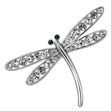 Load image into Gallery viewer, LO2825 - Imitation Rhodium White Metal Brooches with Top Grade Crystal  in Clear