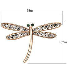 Load image into Gallery viewer, LO2826 - Flash Rose Gold White Metal Brooches with Top Grade Crystal  in Clear