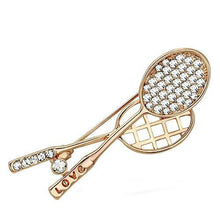 Load image into Gallery viewer, LO2828 - Flash Rose Gold White Metal Brooches with Top Grade Crystal  in Clear