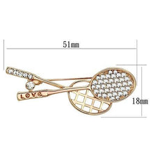 Load image into Gallery viewer, LO2828 - Flash Rose Gold White Metal Brooches with Top Grade Crystal  in Clear