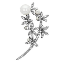 Load image into Gallery viewer, LO2833 - Imitation Rhodium White Metal Brooches with Synthetic Pearl in White