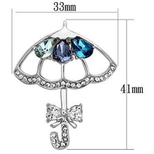 Load image into Gallery viewer, LO2854 - Imitation Rhodium White Metal Brooches with Synthetic Glass Bead in Multi Color