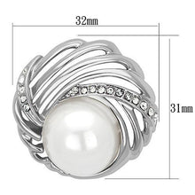 Load image into Gallery viewer, LO2866 - Imitation Rhodium White Metal Brooches with Synthetic Pearl in White