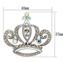 Load image into Gallery viewer, LO2870 - Imitation Rhodium White Metal Brooches with Top Grade Crystal  in Multi Color