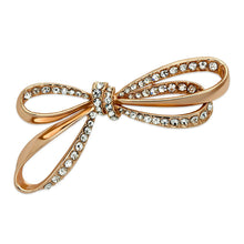 Load image into Gallery viewer, LO2891 - Flash Rose Gold White Metal Brooches with Top Grade Crystal  in Clear