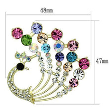 Load image into Gallery viewer, LO2931 - Flash Gold White Metal Brooches with Top Grade Crystal  in Multi Color