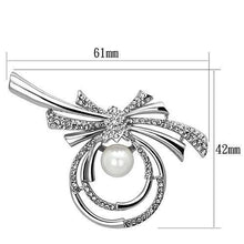 Load image into Gallery viewer, LO2938 - Imitation Rhodium White Metal Brooches with Synthetic Pearl in White
